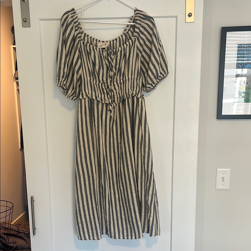 Striped Black and White Dress